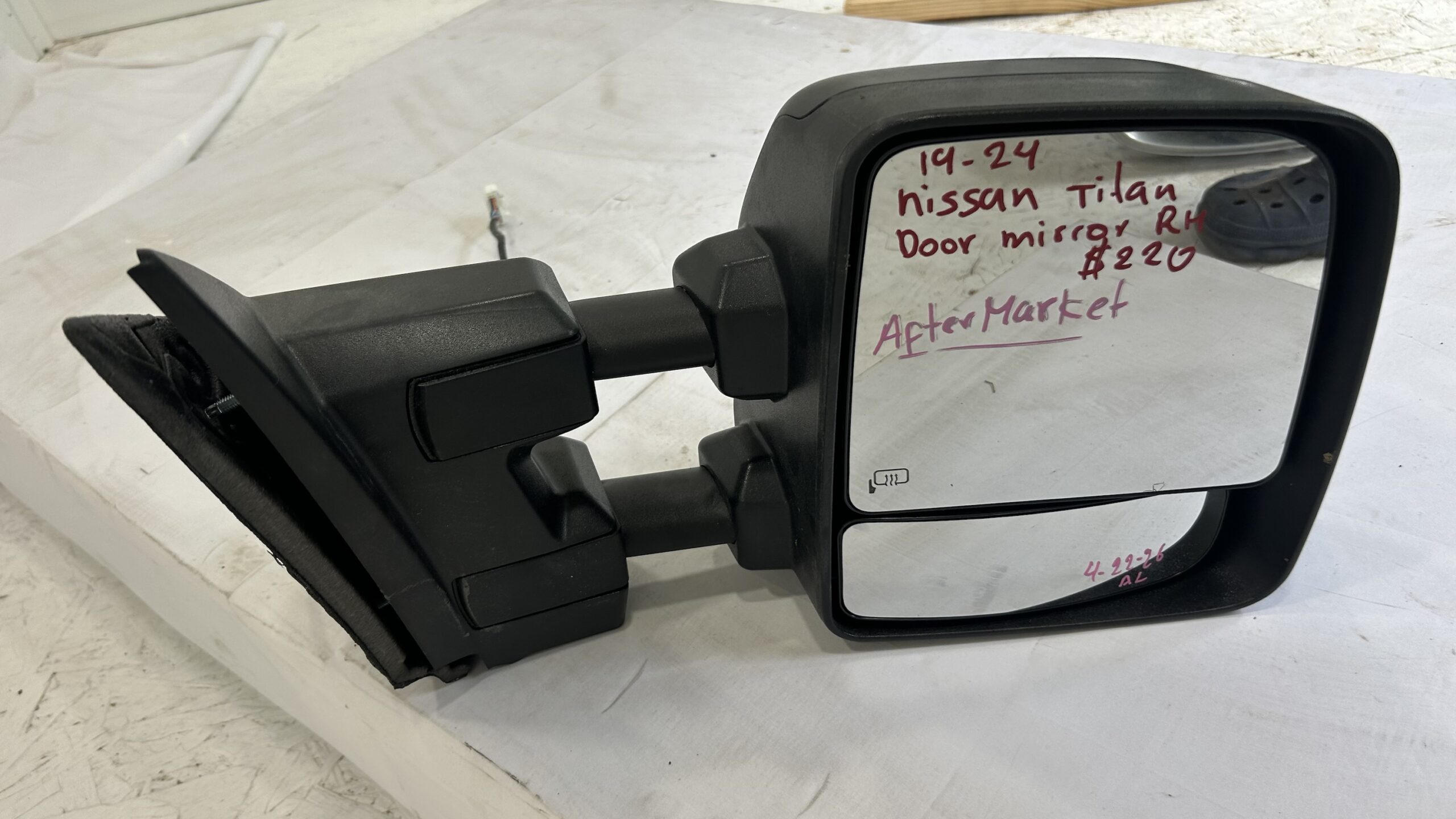 2019-2024 Nissan Titan Passenger side Mirror (After Market)