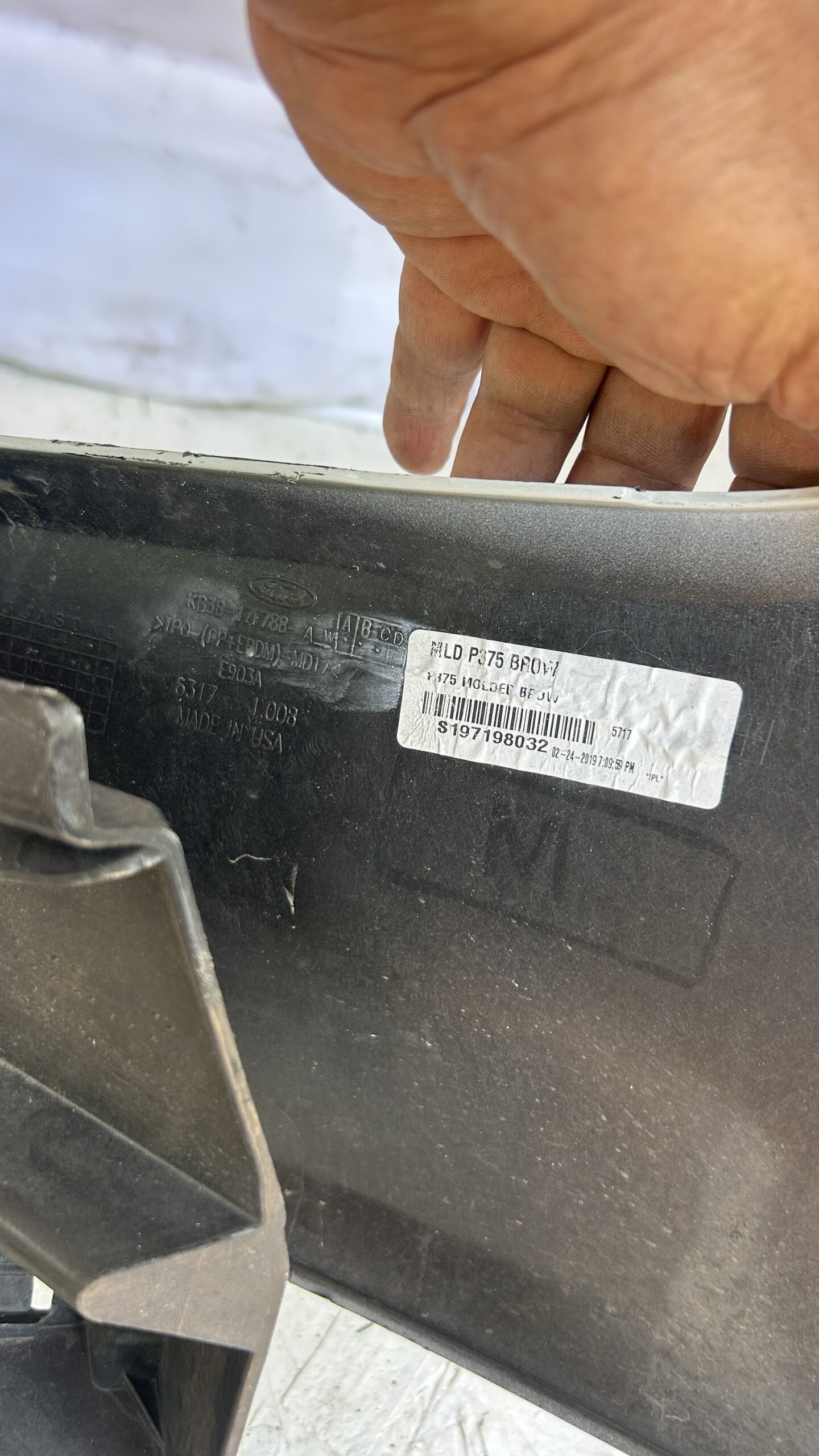 2019-2023 Ford Ranger Front Bumper Upper Pad