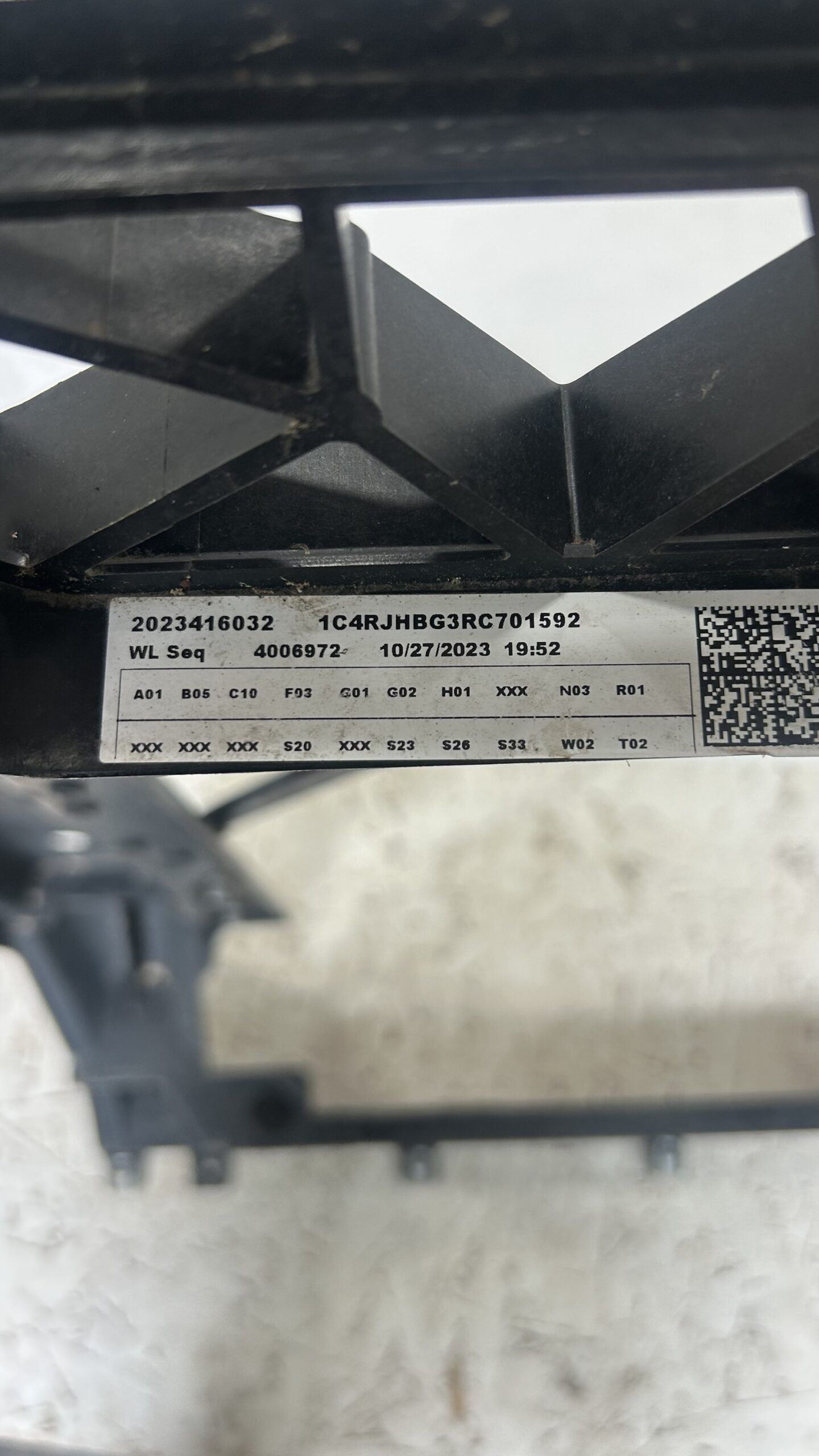 2022-2025 Jeep Grand Cherokee Radiator Support