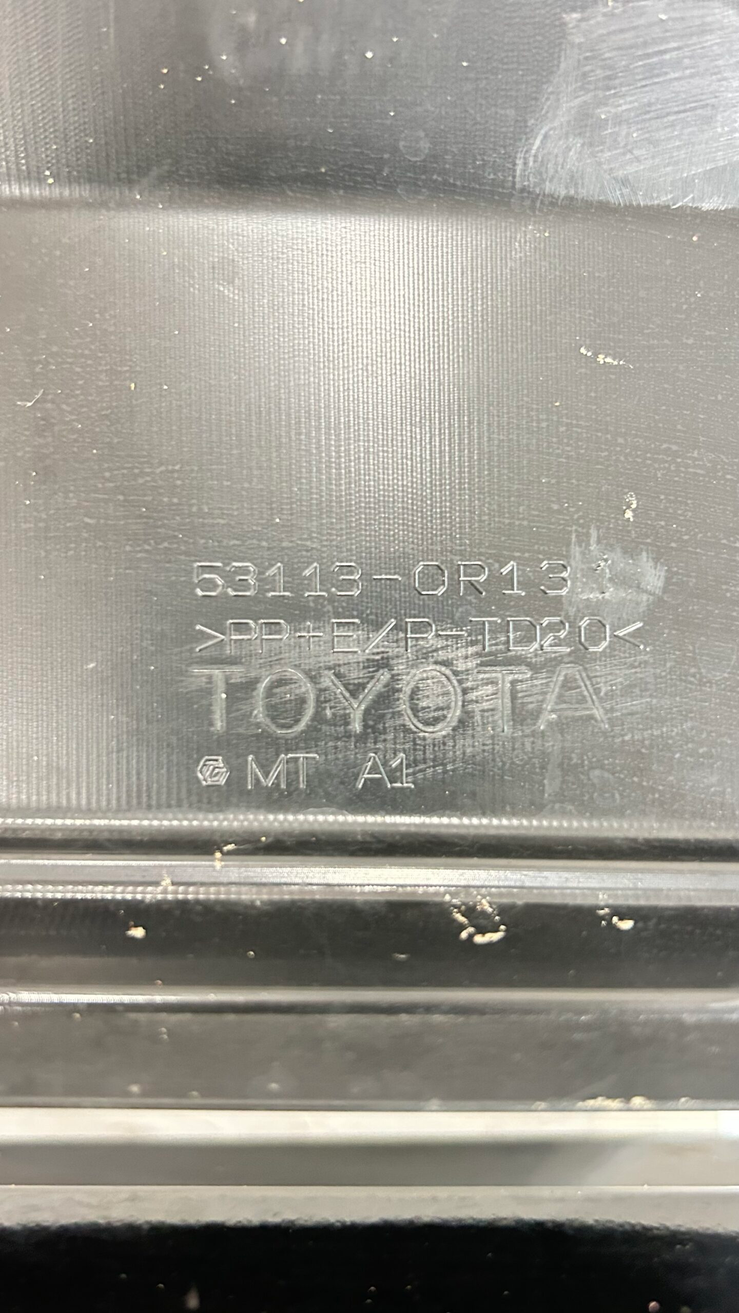 2019-2025 Toyota RAV4 front bumper lower valance w/ center cover