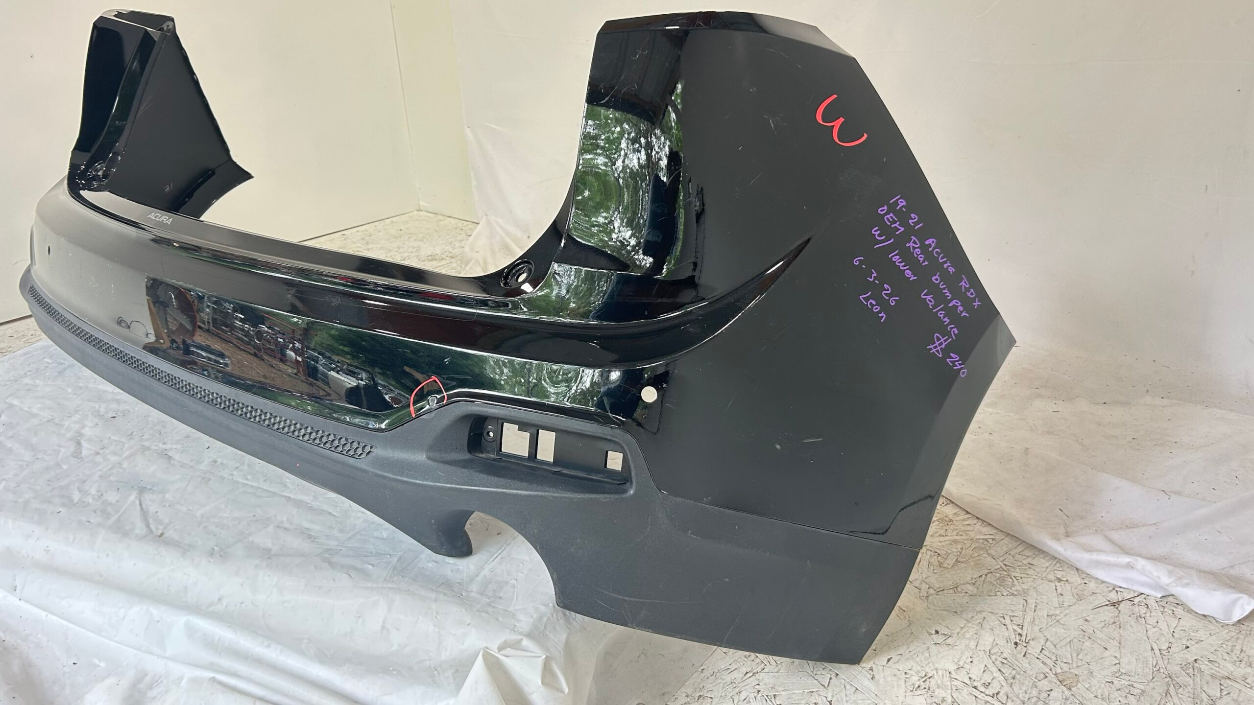 2019-2021 Acura RDX  Rear Bumper W/ lower valance