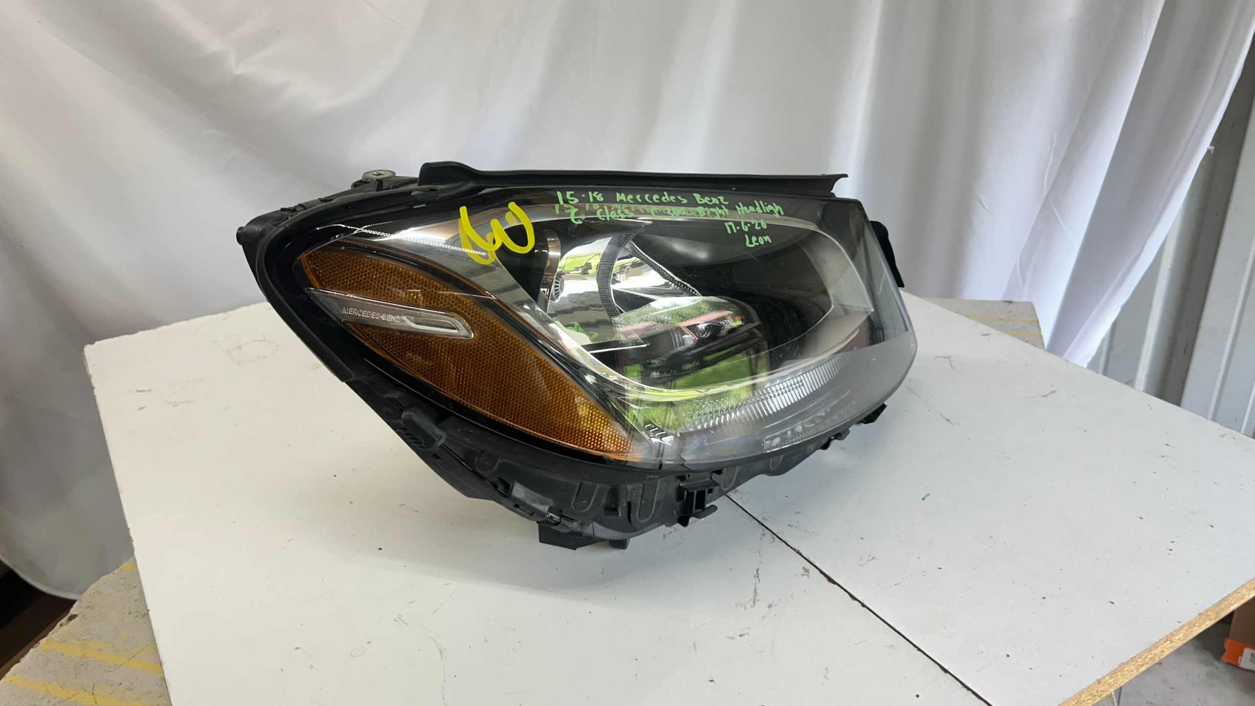 2015-2018 Mercedes Benz C class C300 passenger side halogen headlight