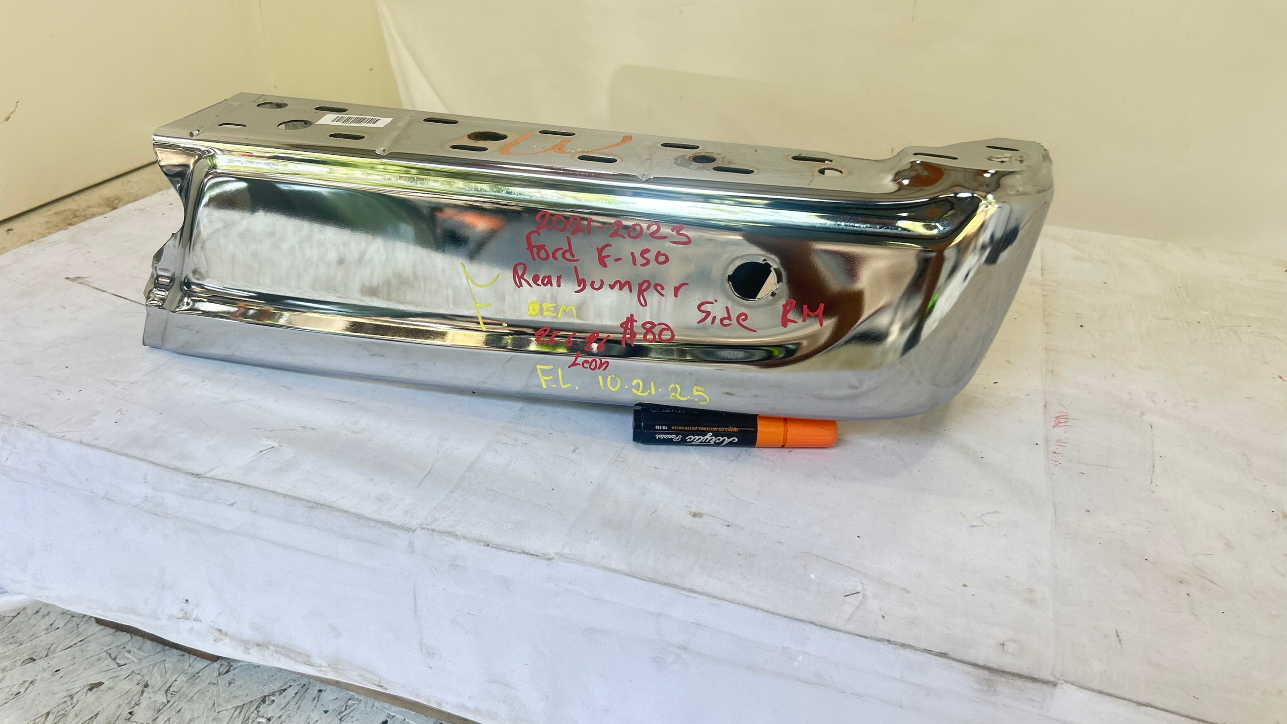 2021-2023 Ford  F-150 Passenger Rear Bumper Extensión