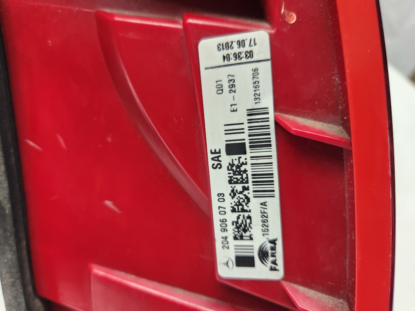 2012-2015 Mercedes-Benz C-Class C300 C350 Passenger Side LED Taillight