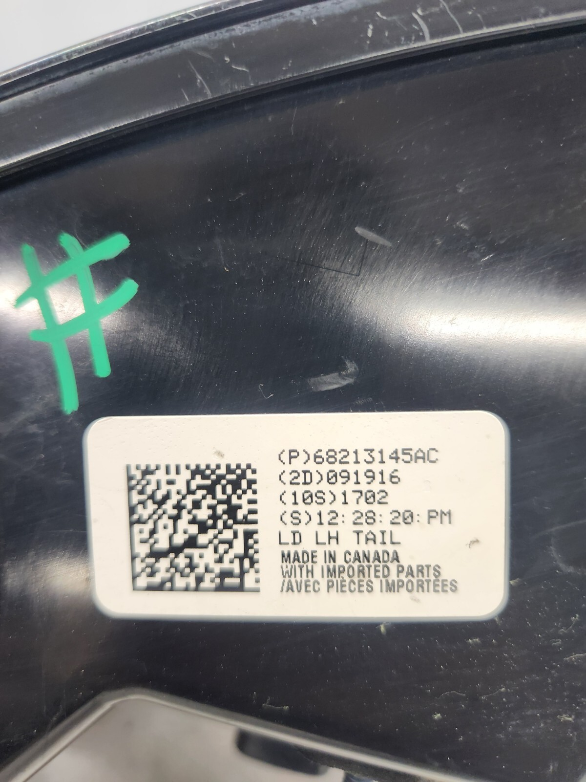 2015-2022 Dodge Charger Driver Taillight