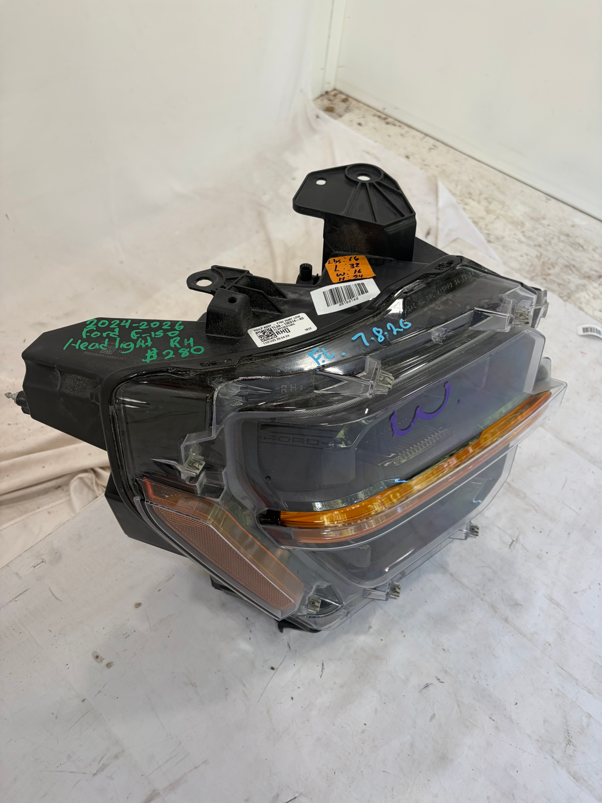 2024-2026 Ford F-150 Passenger Side Headlight RH