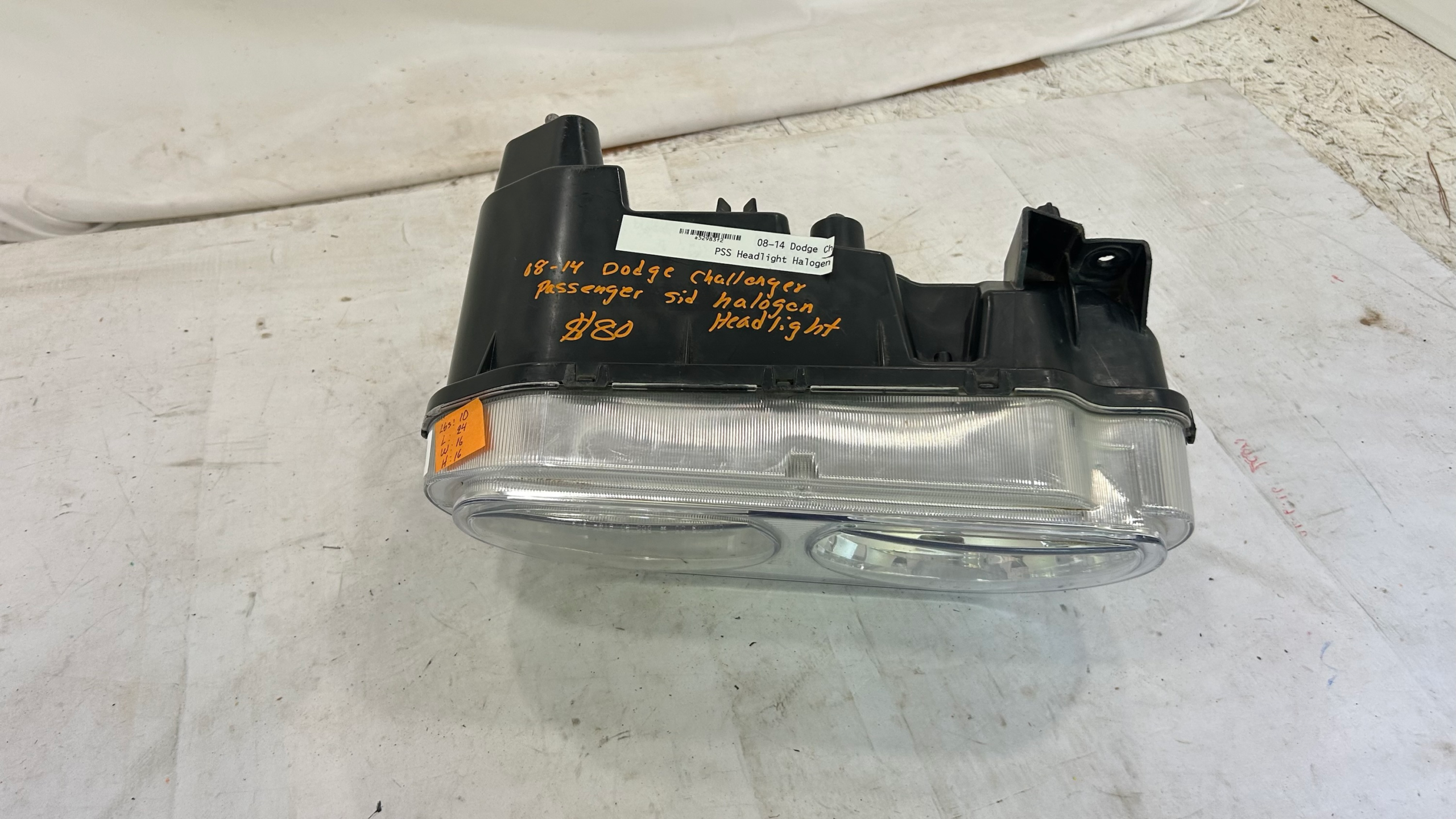 2008-2014 Dodge Challenger Passenger Side Halogen Headlight