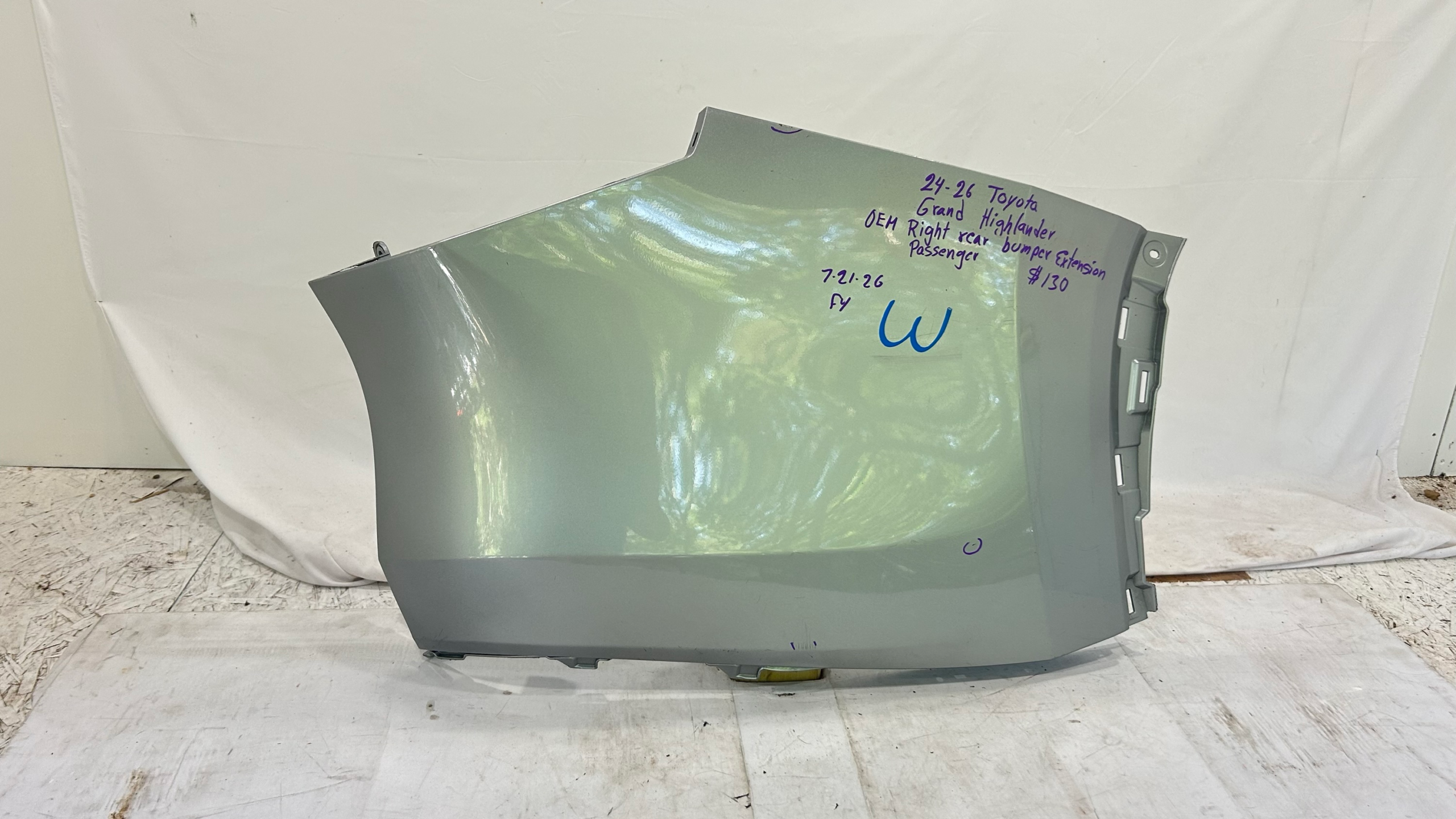 2024-2026 Toyota Grand Highlander Right Passenger Rear Bumper Extension