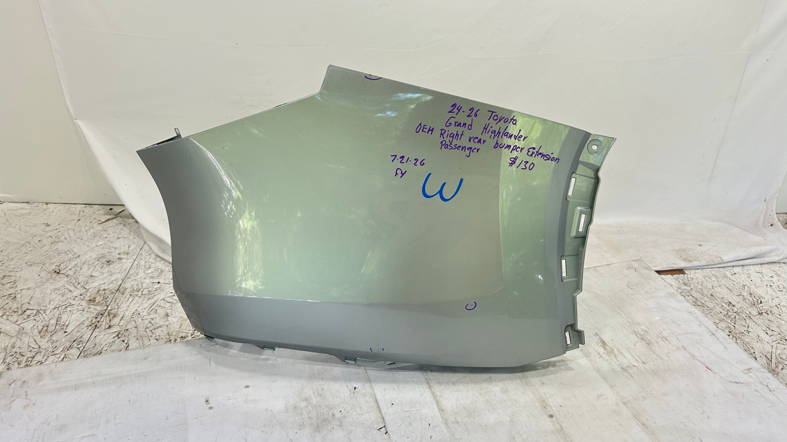 2024-2026 Toyota Grand Highlander Right Passenger Rear Bumper Extension