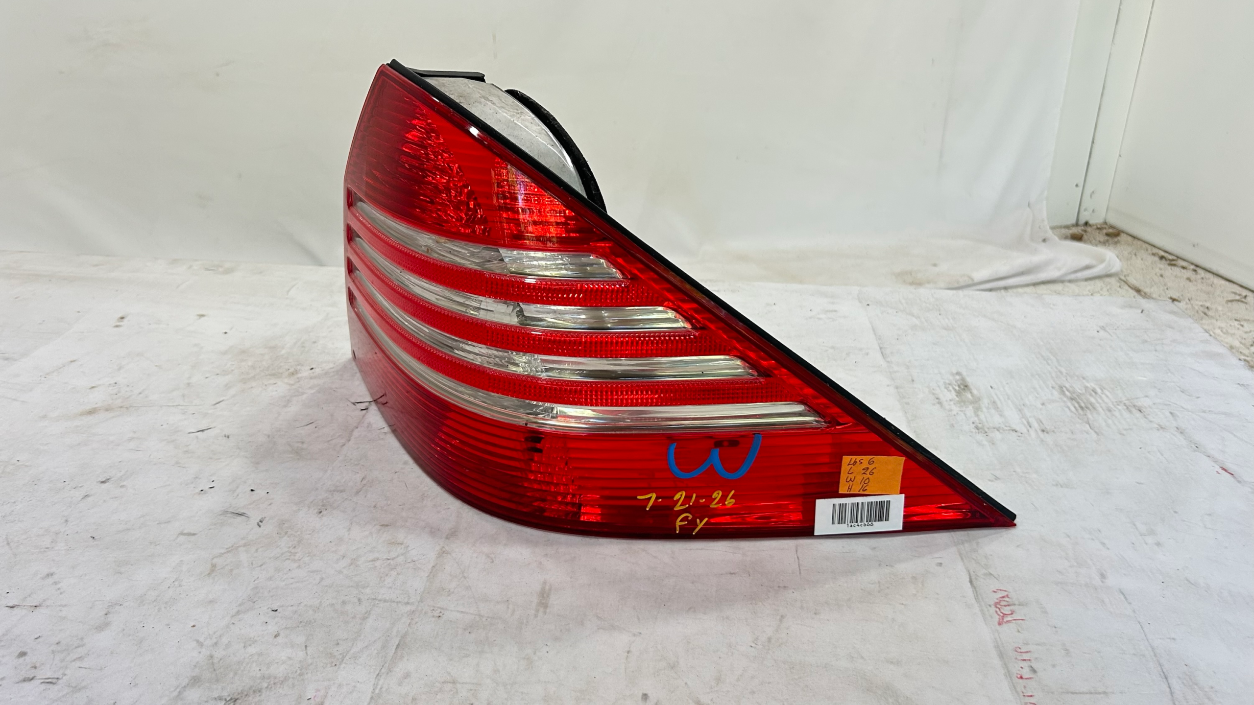 03-06 Mercedes W220 S55 AMG S430 S500 Right Passenger Side Tail Light Lamp OEM