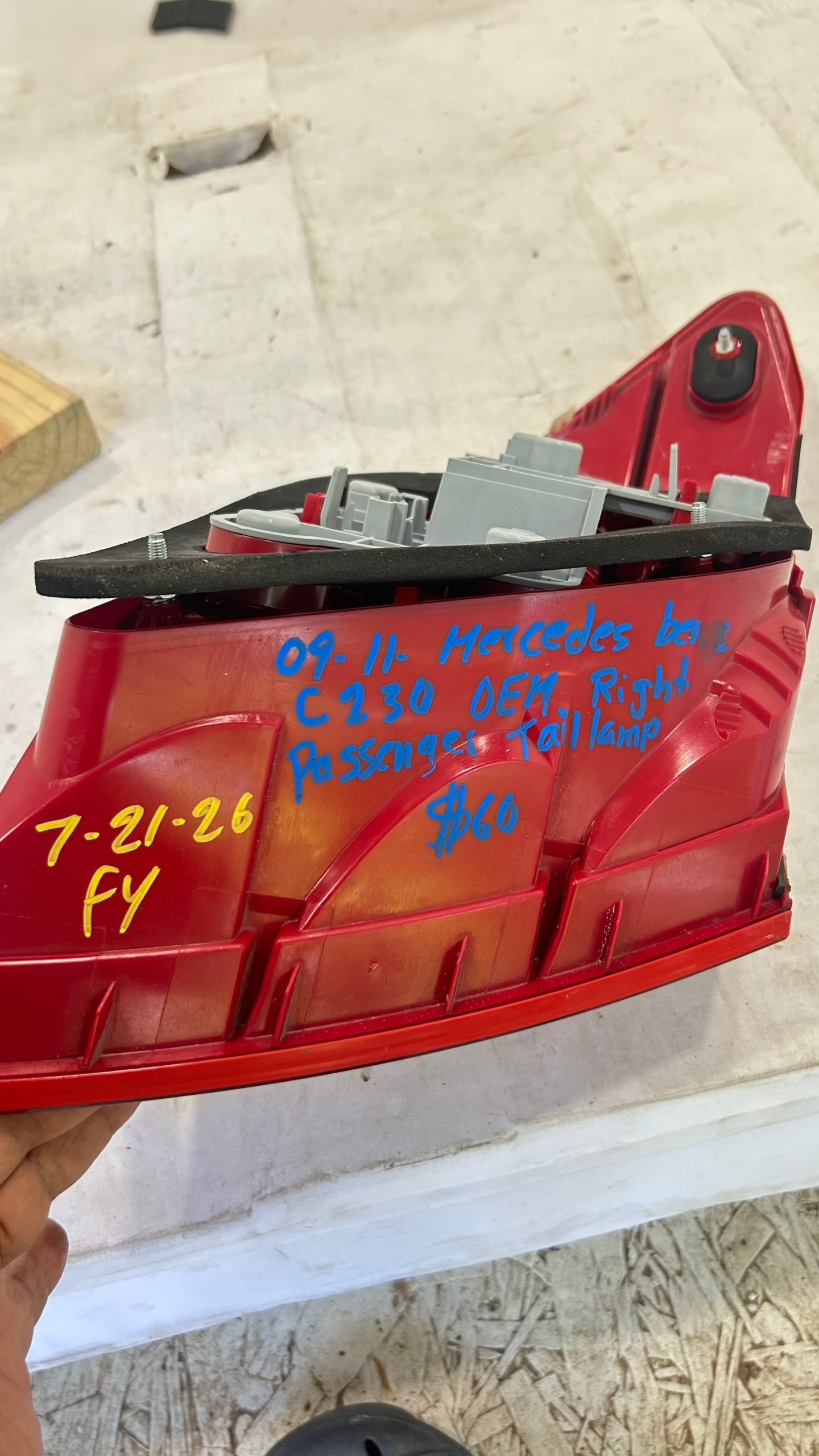 2008 2011  MERCEDES C230 C250 C300 C63 RIGHT passenger TAIL LIGHT OEM USED