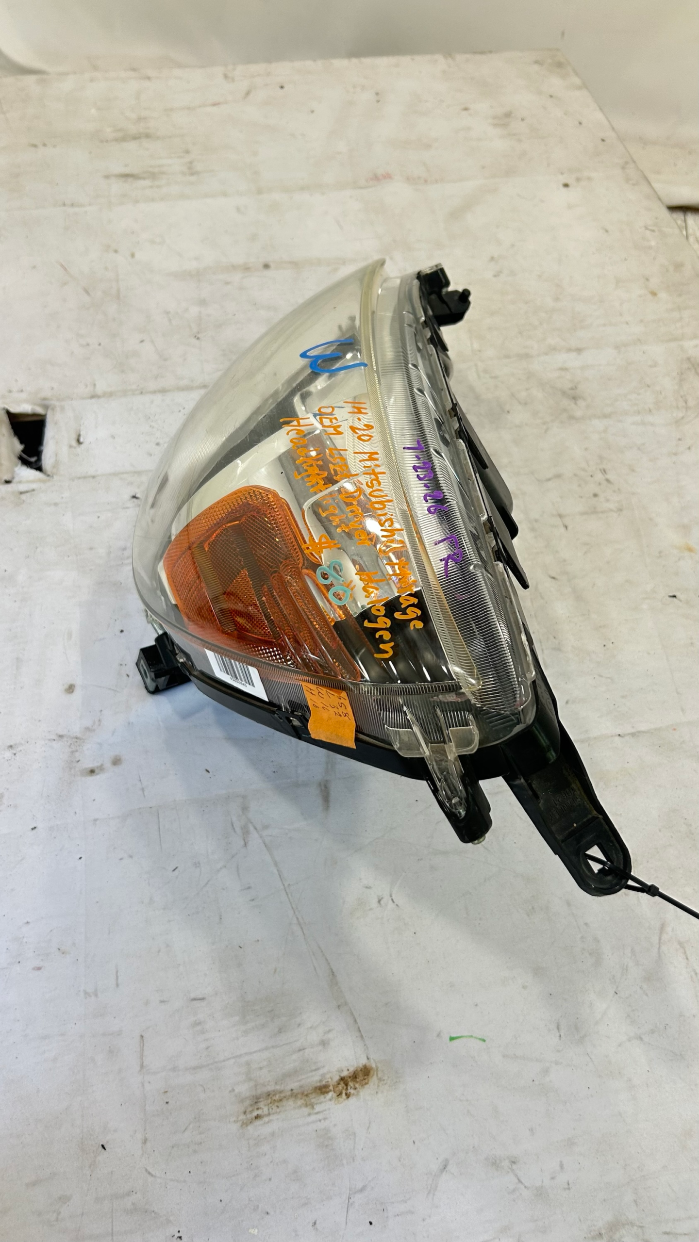 2014-2020 Mitsubishi Mirage Driver side halogen headlight